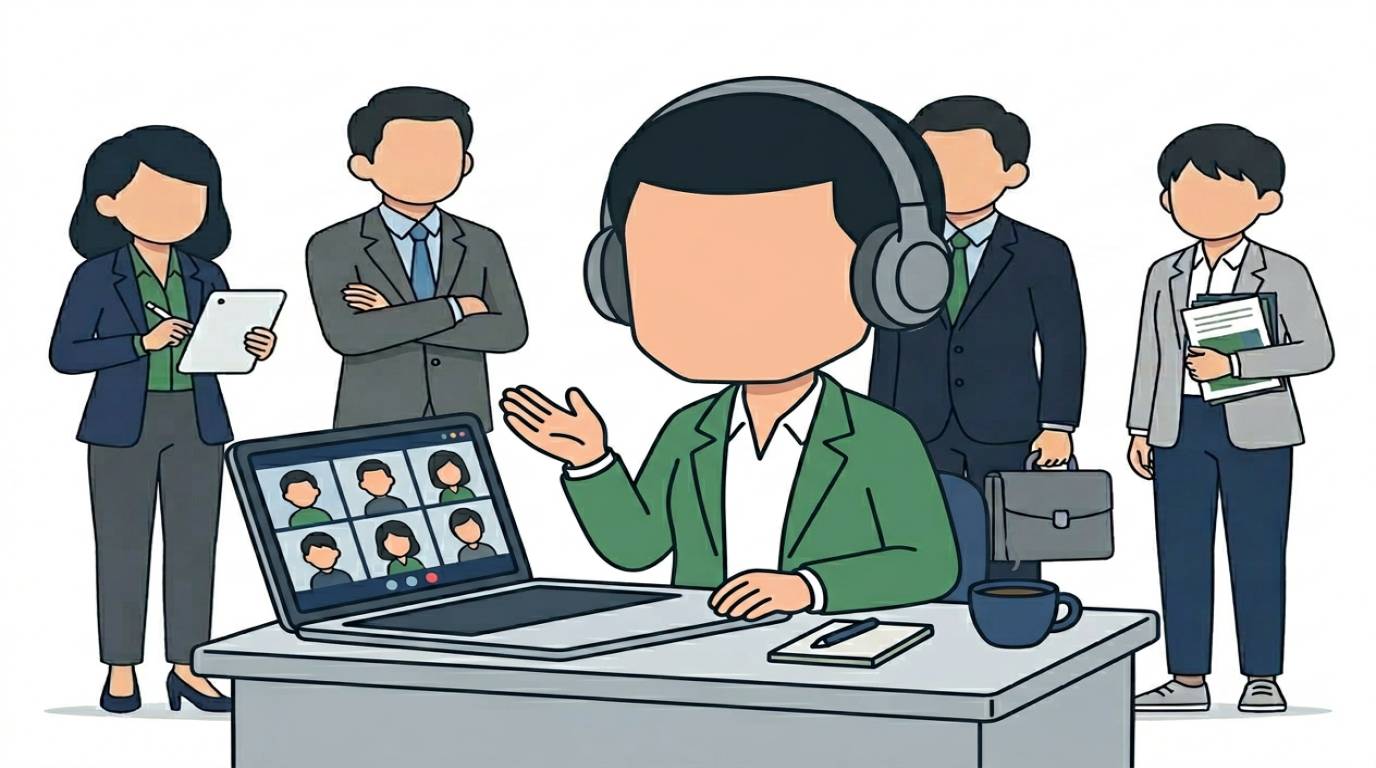 Business professionals exchanging referrals and recommendations in HR industry,HR業界で紹介を通じてビジネスが生まれている場面